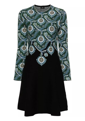 ETRO jacquard-pattern knitted dress - Green