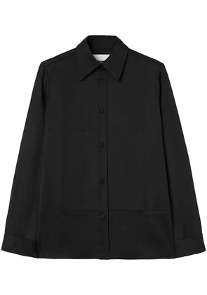 Jil Sander pointed-collar satin shirt - Black