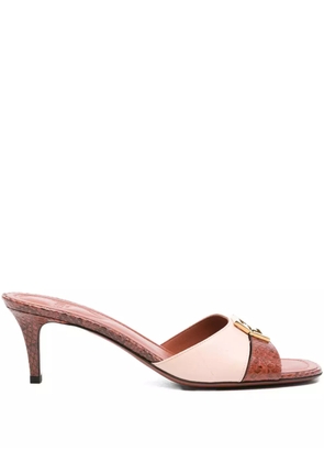 FENDI 65mm FFold heeled sandals - Brown