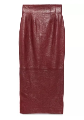 KHAITE Loxley midi skirt - Red