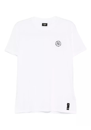 FENDI logo-embroidered T-shirt - White
