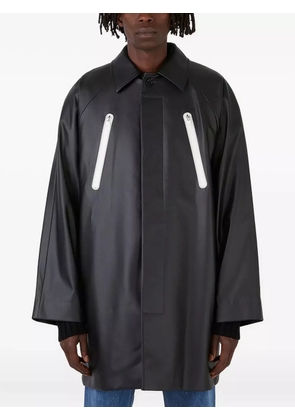 Wynn Hamlyn zip-fastening raglan-sleeve coat - Black