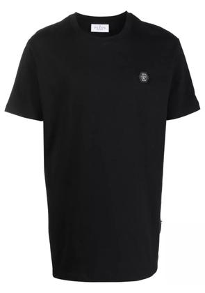 Philipp Plein SS Kimono Cut PP Glass cotton T-shirt - Black