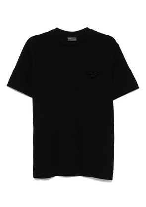 Emporio Armani eagle-emblem cotton T-shirt - Black