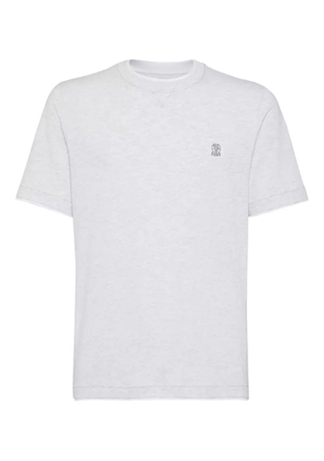 Brunello Cucinelli logo-print T-shirt - Grey