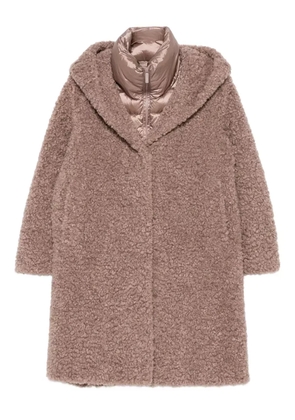 bomboogie hooded zip-up coat - Neutrals