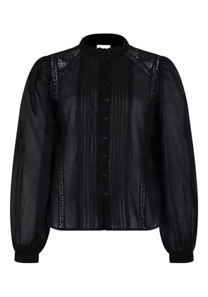 MARANT ÉTOILE lace-insert button shirt - Black