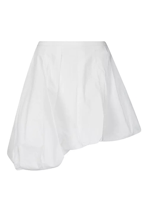 THELATEST poplin asymmetric skirt - White