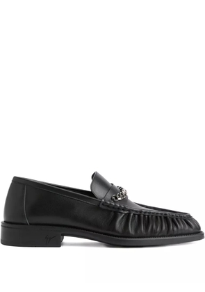 Giuseppe Zanotti Weeston chain leather loafers - Black