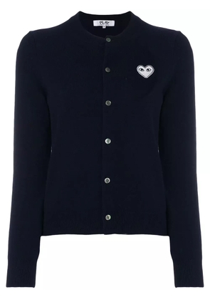 Comme Des Garçons Play Embroidered heart cardigan - Blue