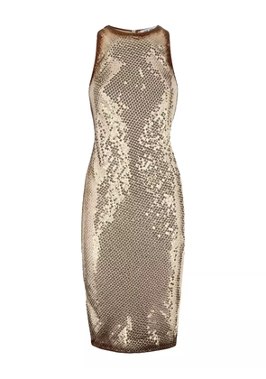 The Attico sequin-embellished mini dress - Gold