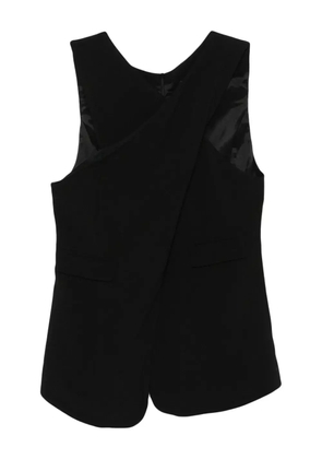 Emporio Armani cross-back sleeveless top - Black