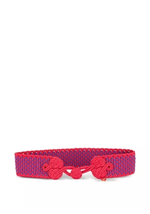 Saint Laurent Pre-Owned 1980s interwoven belt - Red