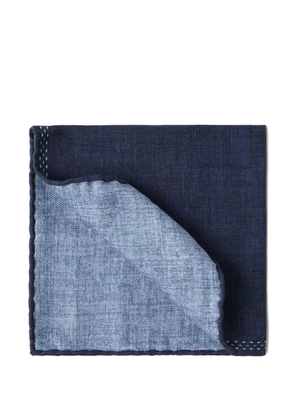 Brunello Cucinelli dual-tone pocket square - Blue