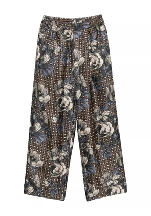 Biyan graphic-print trousers - Brown