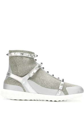 Valentino Garavani Rockstud high-top sneakers - Metallic
