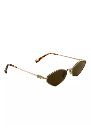 Miu Miu Eyewear geometric-frame sunglasses - Brown