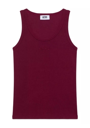 GCDS ribbed embroidered tank top