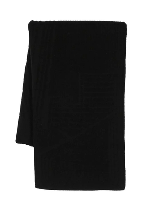Y-3 Engineered logo-debossed scarf - Black