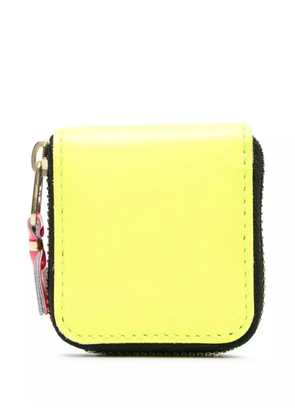 Comme Des Garçons Wallet zip-fastening leather coin purse - Yellow