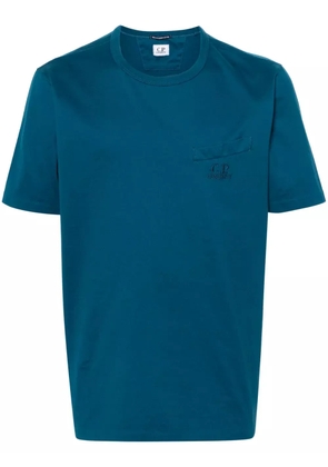 C.P. Company logo-embroidered cotton T-shirt - Blue