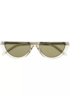 Saint Laurent Eyewear half-moon shaped sunglasses - Green