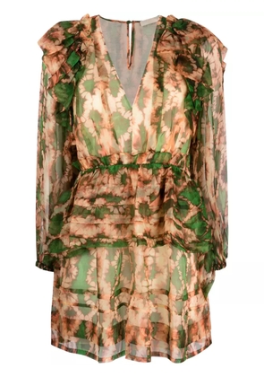 Ulla Johnson Adelaide abstract-print silk minidress - Green