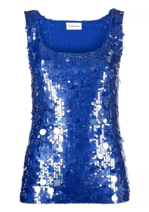 P.A.R.O.S.H. sequin-embellished tank top - Blue