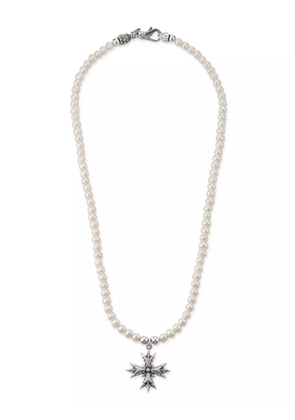 Emanuele Bicocchi EB Crest pearl necklace - Silver