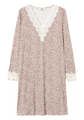TWINSET printed lace nightdress - Brown