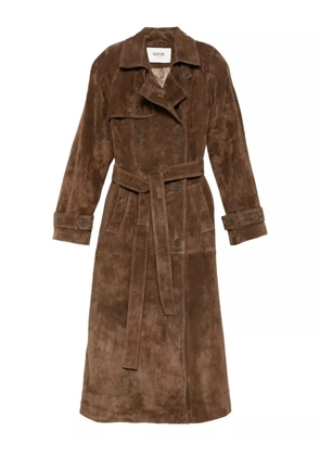 ducie Corrin suede trench coat - Brown