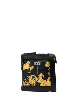 Versace Jeans Couture baroque-pattern print messenger bag - Black