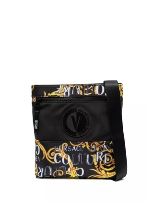Versace Jeans Couture baroque pattern-print shoulder bag - Black