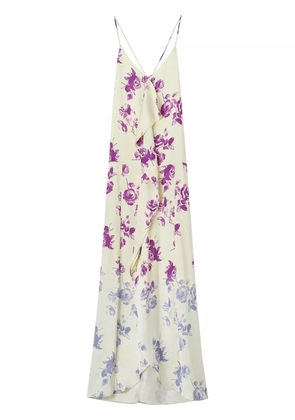 Jil Sander floral-print maxi dress - White