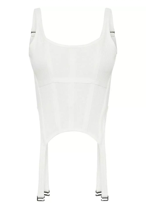 Dion Lee ribbed combat corset - White