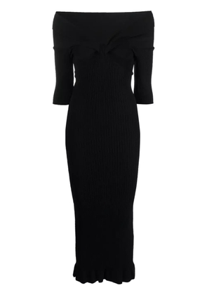 Philosophy Di Lorenzo Serafini ribbed-knit midi dress - Black