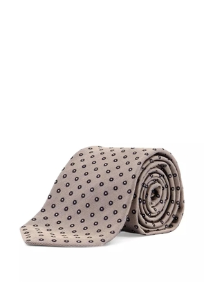 Kiton dot-pattern tie - Neutrals
