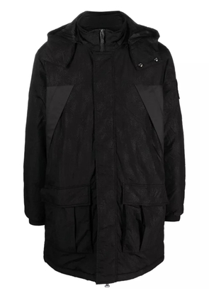 Ea7 Emporio Armani logo-patch hooded jacket - Black