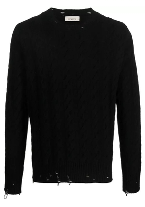 Laneus cable-knit crew neck sweater - Black