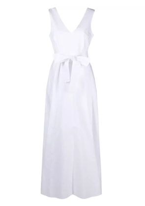 P.A.R.O.S.H. V-neck flared maxi dress - White