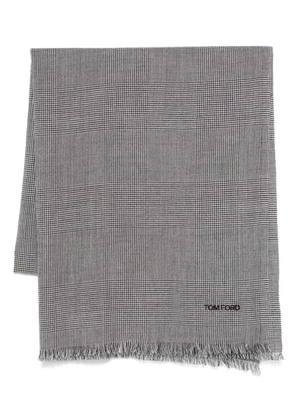 TOM FORD Prince of Wales scarf - Black