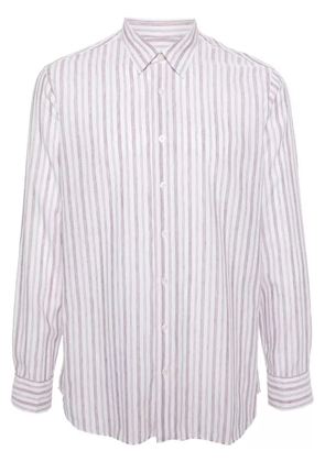 Lardini halo-stripe classic-collar shirt - Pink