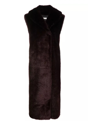 Philosophy Di Lorenzo Serafini sleeveless faux-fur coat - Red