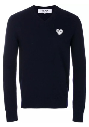 Comme Des Garçons Play v-neck jumper - Blue