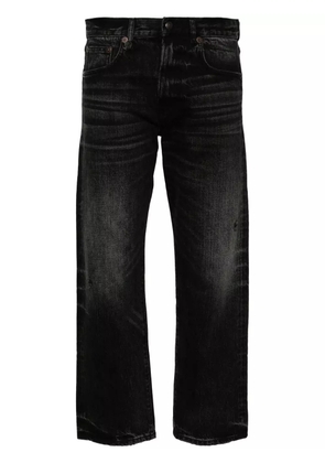 R13 high-rise cropped jeans - Black