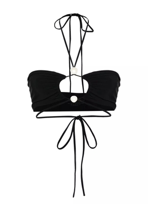 Magda Butrym pearl-detailed bandeau bikini top - Black