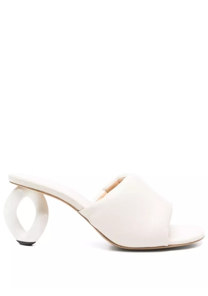 JW Anderson 70mm Chain-heel leather sandals - Neutrals