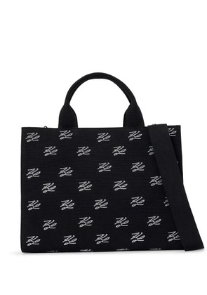 Karl Lagerfeld medium rhinestone-embellished tote bag - Black