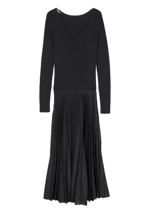 D.Exterior pleated midi dress - Grey