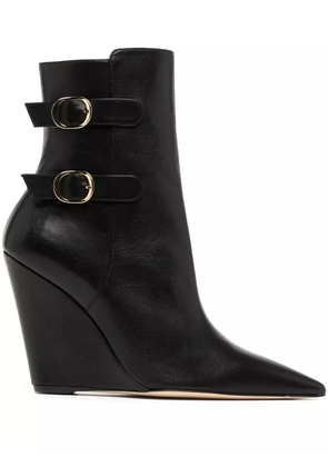 Stuart Weitzman pointed-toe 100mm wedge boots - Black